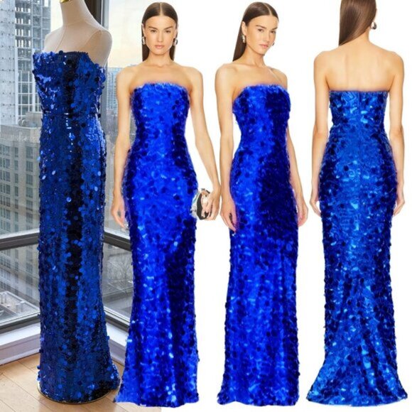 Bronx and Banco Dresses & Skirts - 🆕 BRONX & BANCO 🧿 NWOT Farah Strapless Sequins Gown, Royal Blue, Sz L US 8